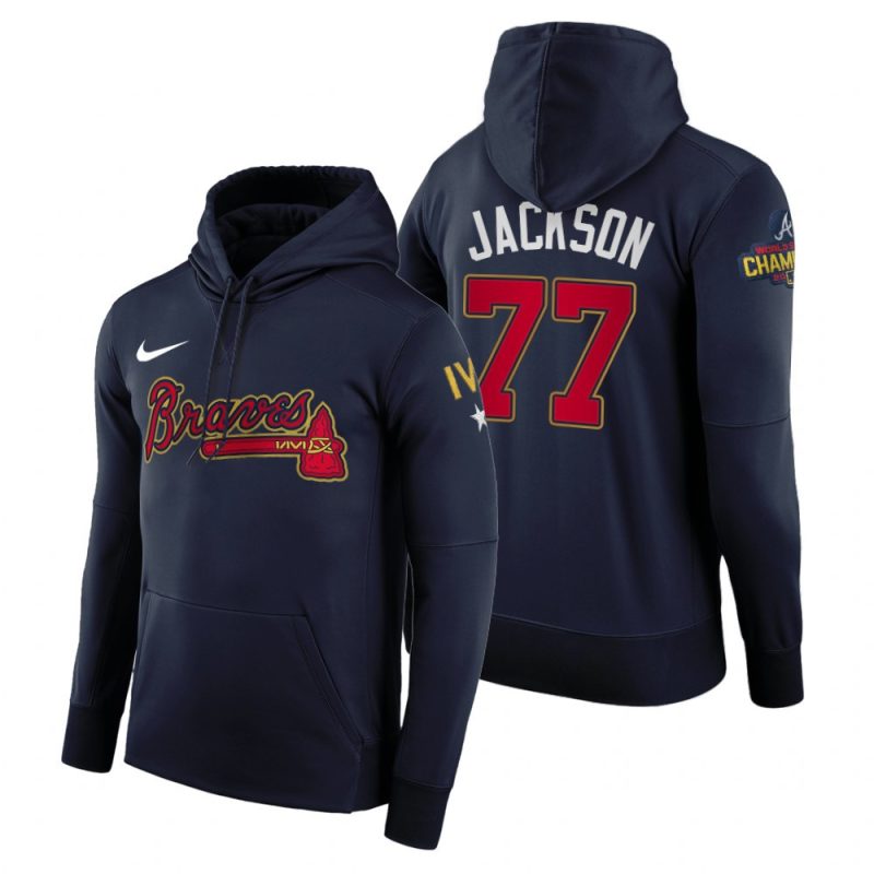 atlanta braves luke jackson navy 2022 gold program hoodie