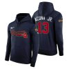 atlanta braves ronald acuna jr navy 2022 gold program hoodie