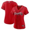 atlanta braves womens alternate team jersey red