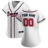 atlanta braves womens home custom jersey white