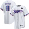 austin hedges 11 texas rangers 2023 world series stitched baseball jersey white