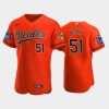 austin voth 51 little league classic 2022 baltimore orioles orange alternate jersey