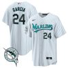 avisail garcia 24 miami marlins throwback men jersey white