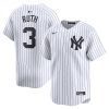 babe ruth 3 new york yankees home limited player men jersey white