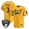 babe ruth 3 new york yankees jay z men jersey gold