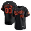 baltimore orioles alternate limited custom men jersey black