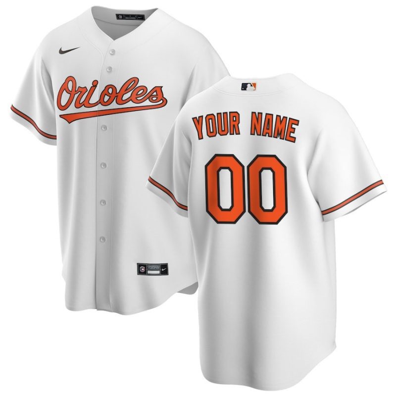 baltimore orioles home custom men jersey white