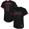 barry larkin 11 cincinnati reds youth 2023 city connect jersey black