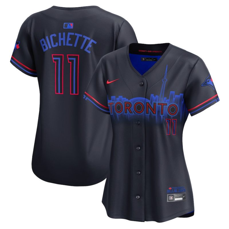 bo bichette 11 toronto blue jays 2024 city connect limited women jersey navy