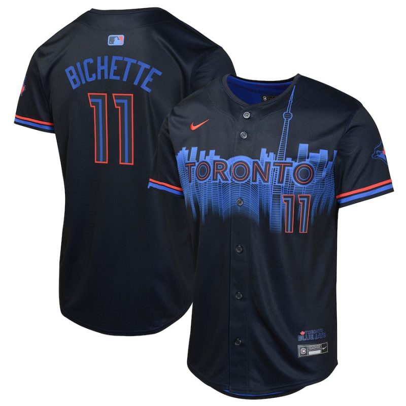 bo bichette 11 toronto blue jays 2024 city connect limited youth jersey navy