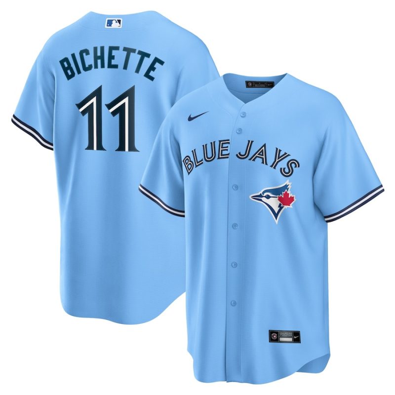 bo bichette 11 toronto blue jays alternate men jersey powder blue