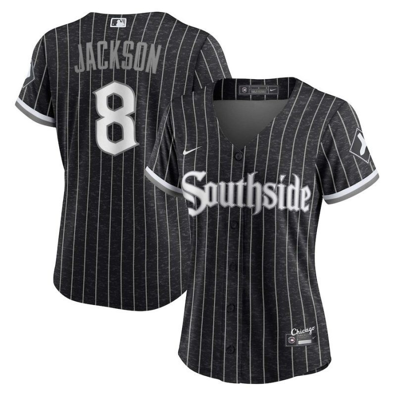 bo jackson 8 chicago white sox womens city connect player jersey black