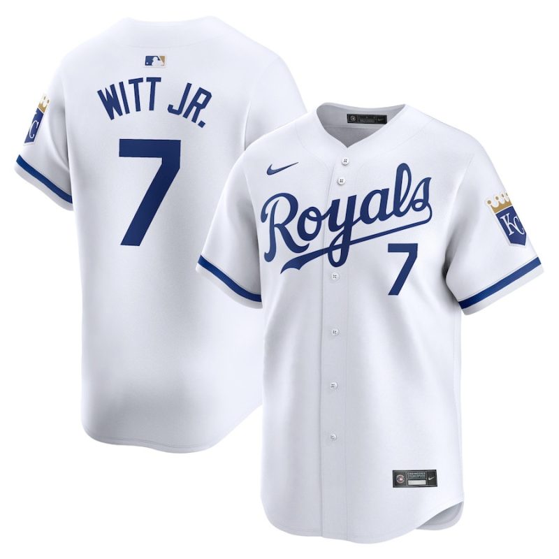 bobby witt jr 7 kansas city royals home limited player men jersey white