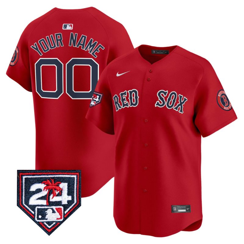 boston red sox 2024 spring training custom men jersey red