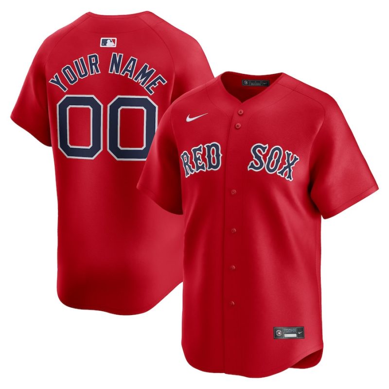 boston red sox alternate limited custom men jersey red