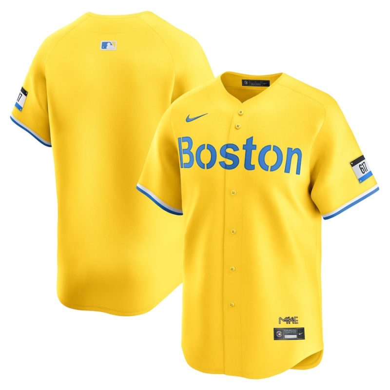 boston red sox city connect limited men jersey gold