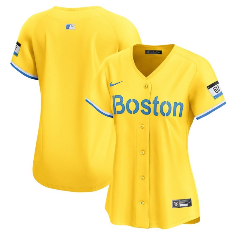 boston red sox city connect limited women jersey gold