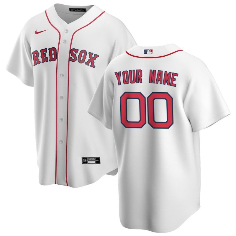 boston red sox home custom men jersey white