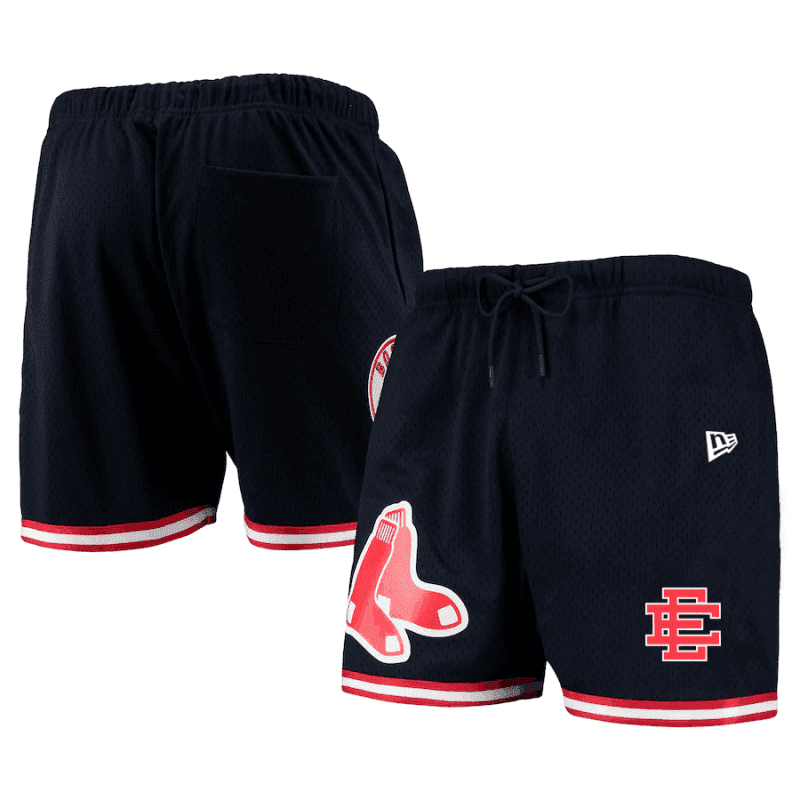 boston red sox team standard logo mesh shorts navy