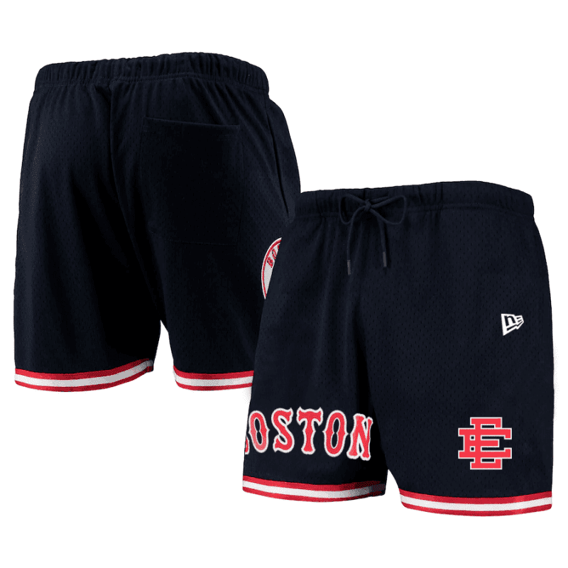 boston red sox team standard men mesh shorts navy