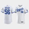 brad keller 56 kansas city royals mens 2022 home jersey white jersey