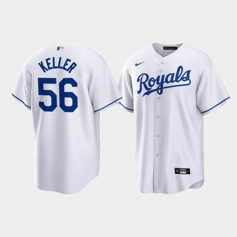 brad keller 56 kansas city royals white home player jersey jersey