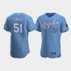 brady singer 51 kansas city royals light blue alternate jersey jersey