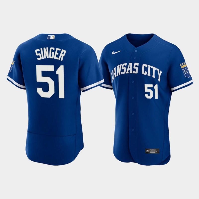 brady singer 51 kansas city royals mens 2022 alternate jersey royal jersey