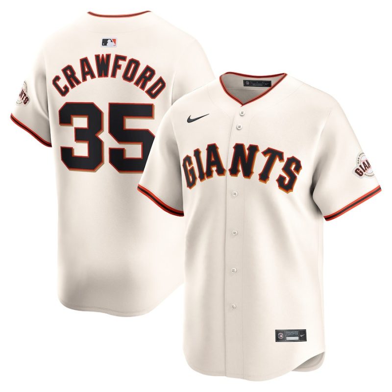 brandon crawford 35 san francisco giants home limited player men jersey cream