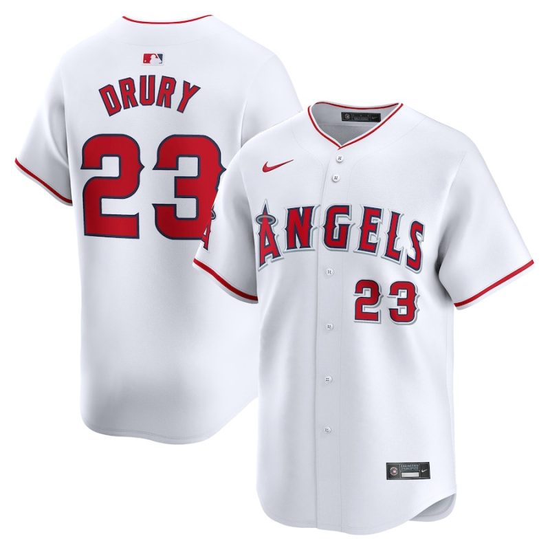 brandon drury 23 los angeles angels home limited men jersey white