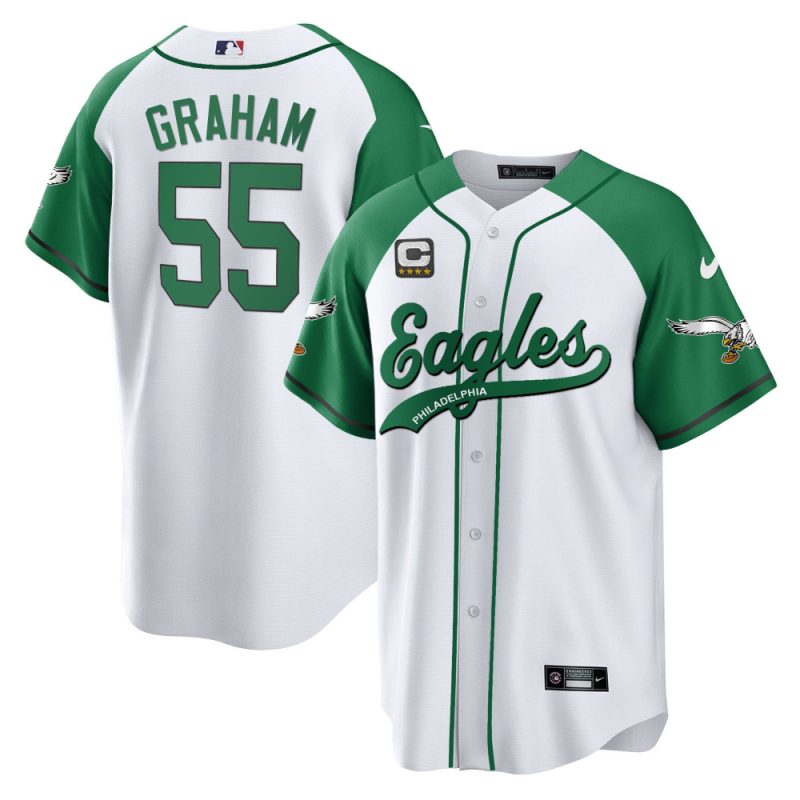 brandon graham 55 philadelphia eagles baseball men jersey alternate