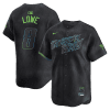 brandon lowe 8 tampa bay rays 2024 city connect limited men jersey charcoal