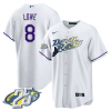 brandon lowe 8 tampa bay rays 25th anniversary patch men jersey white