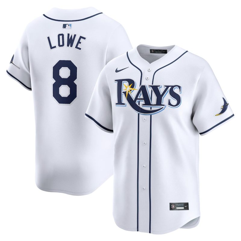 brandon lowe 8 tampa bay rays home limited player men jersey white