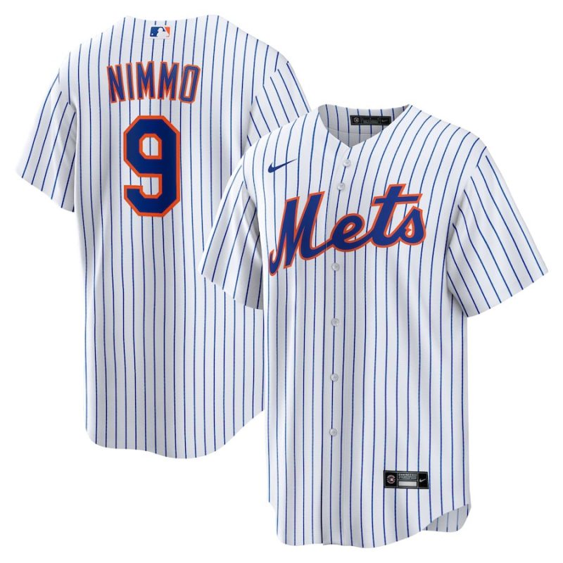 brandon nimmo 9 new york mets home men jersey white