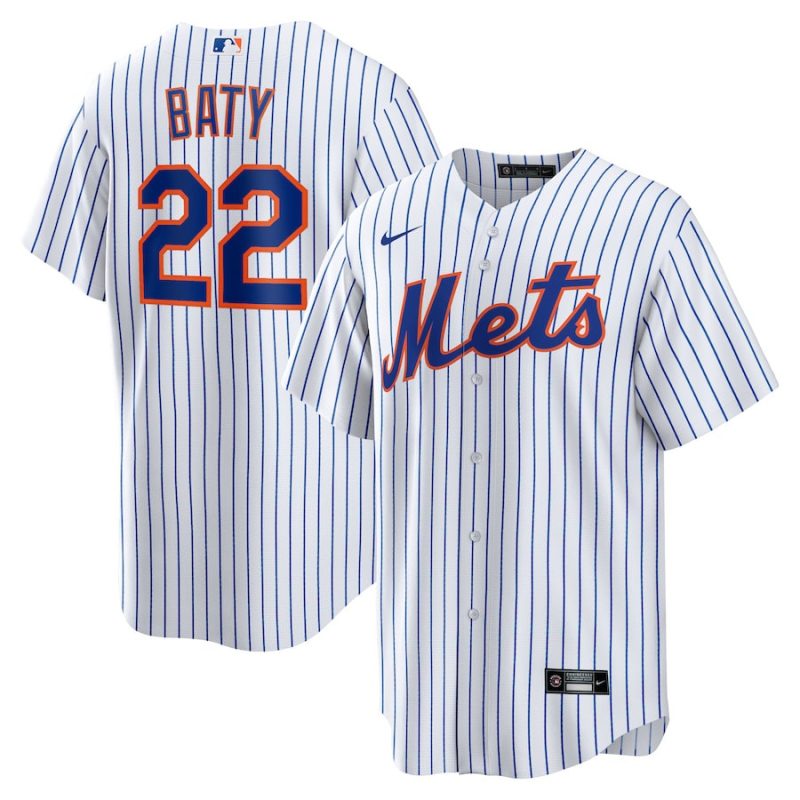 brett baty 22 new york mets men jersey white