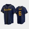 brewers 6 lorenzo cain alternate navy jersey jersey