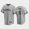 brewers 6 lorenzo cain road gray jersey jersey