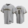 brewers 8 ryan braun road gray jersey jersey