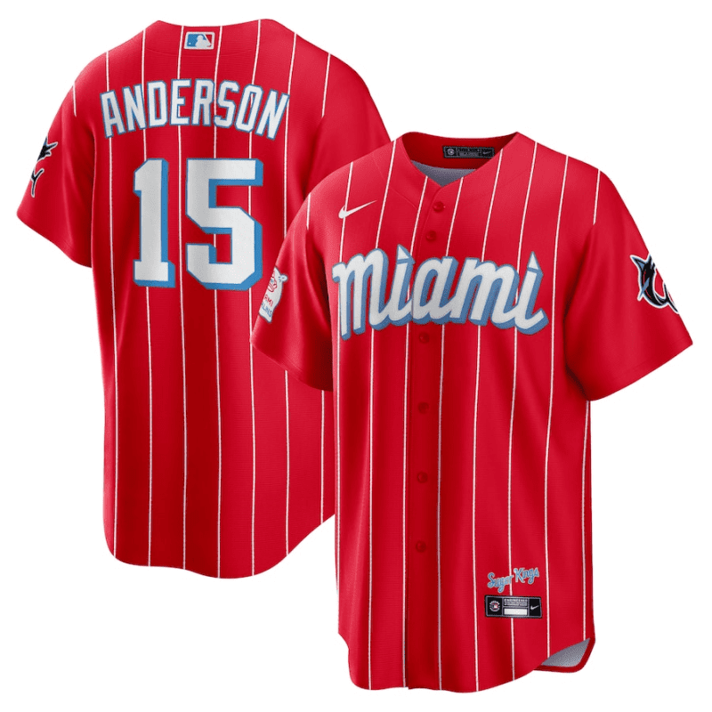 brian anderson 15 miami marlins city connect team men jersey red