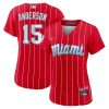 brian anderson 15 miami marlins womens city connect player jersey red