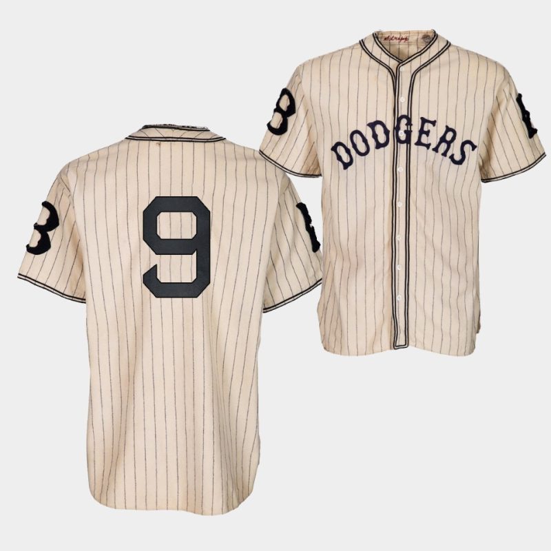 brooklyn dodgers gavin lux 1933 heritage 9 gold pinstripe jersey