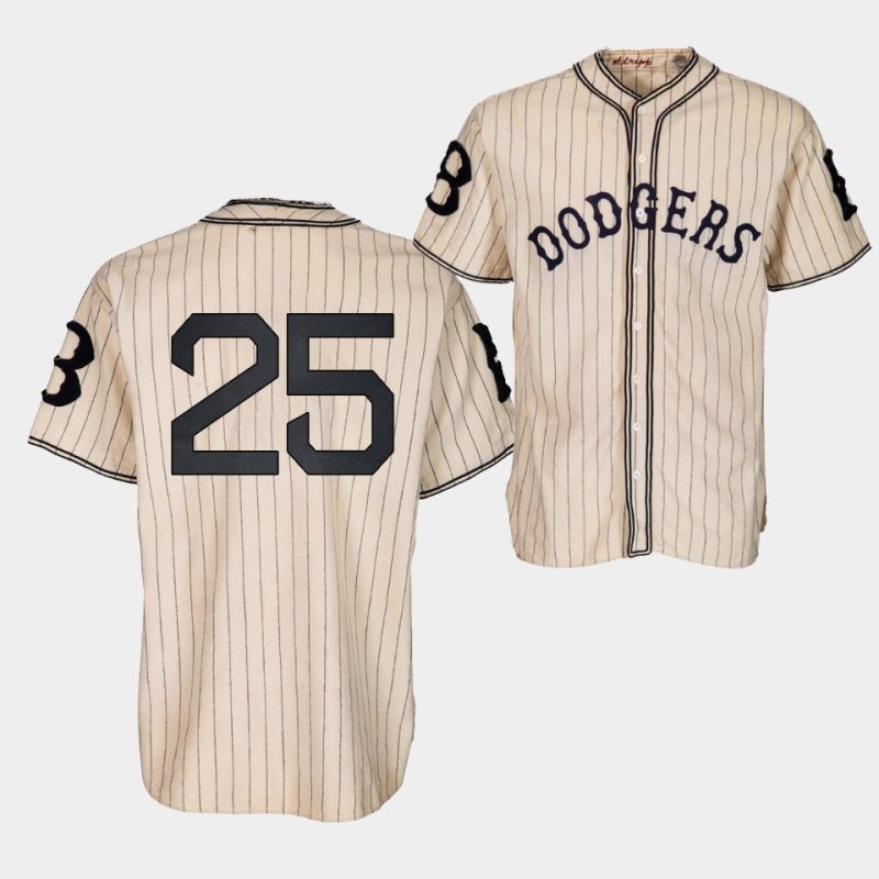 brooklyn dodgers trayce thompson 1933 heritage 25 gold pinstripe jersey