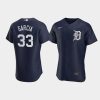 bryan garcia 33 detroit tigers team logo navy alternate jersey jersey