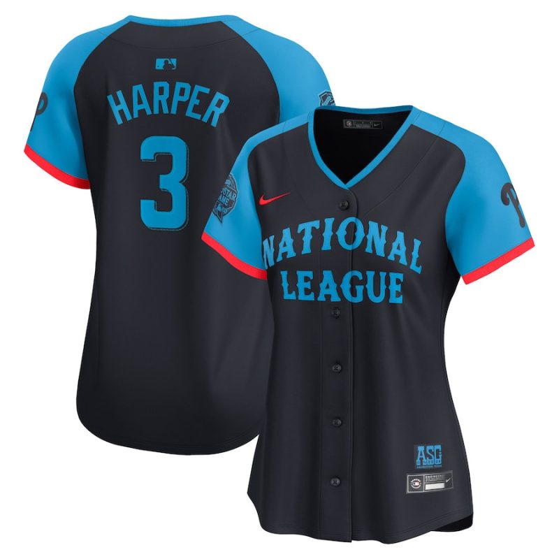 bryce harper 3 national league 2024 all star game limited player women jersey navy