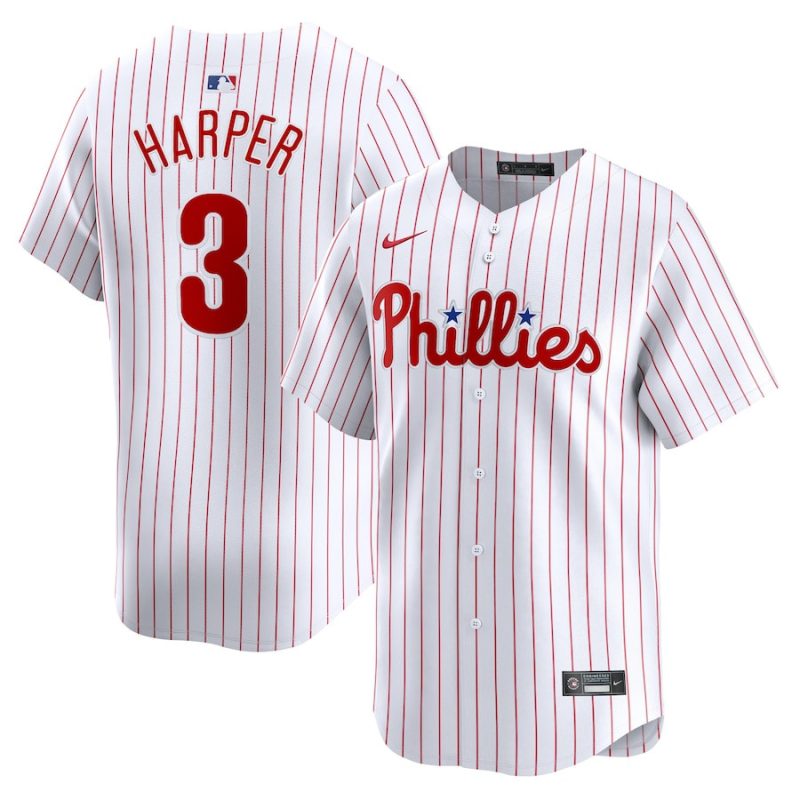 bryce harper 3 philadelphia phillies home limited jersey white