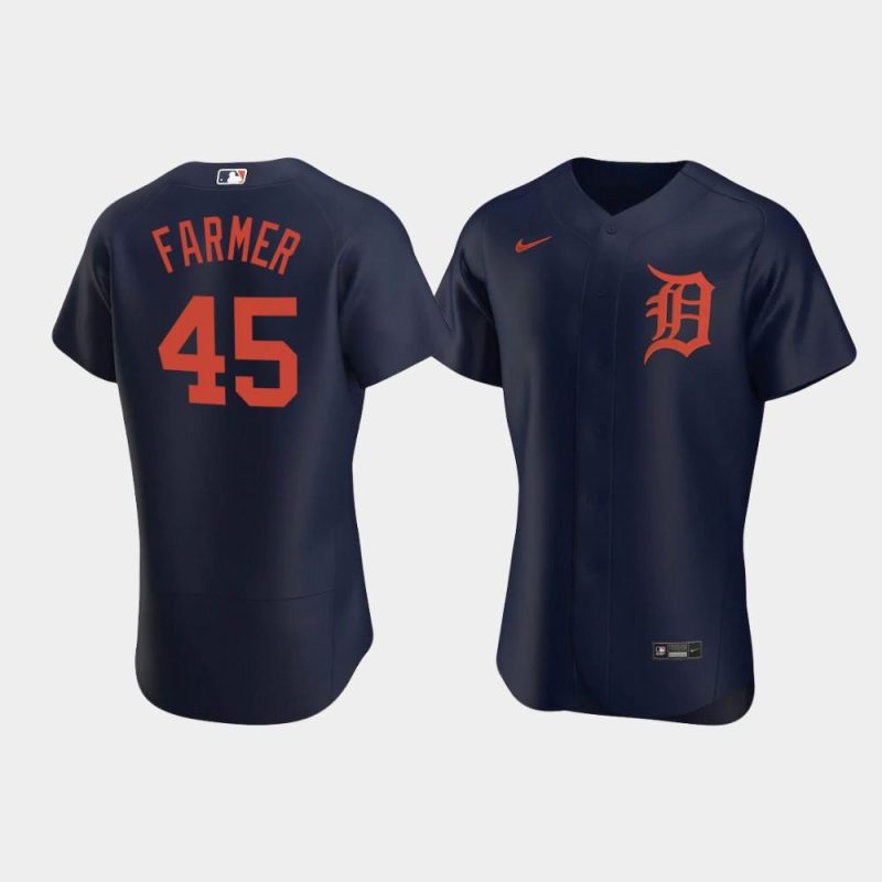 buck farmer 45 detroit tigers navy alternate jersey jersey