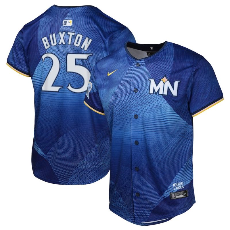 byron buxton 25 minnesota twins 2024 city connect limited youth jersey royal