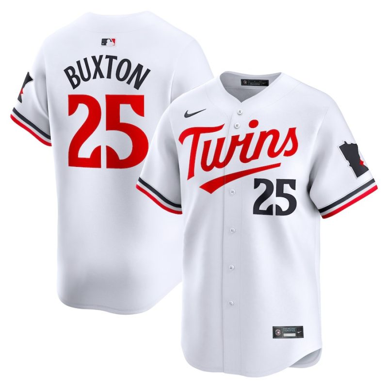 byron buxton 25 minnesota twins home limited player men jersey white