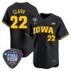 caitlin clark 22 iowa hawkeyes 2024 final four patch men jersey black